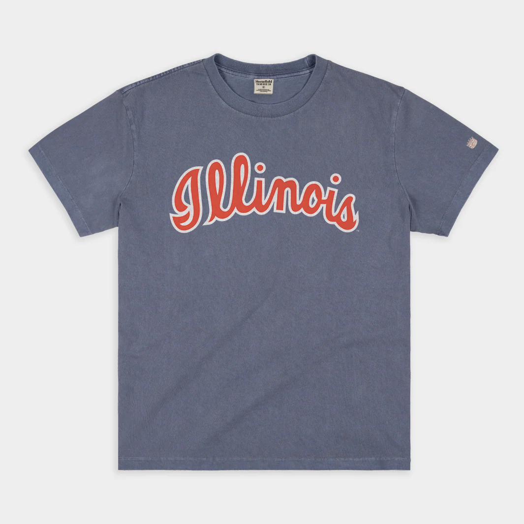 1970s Illinois Basketball Script Vintage Heavyweight Tee