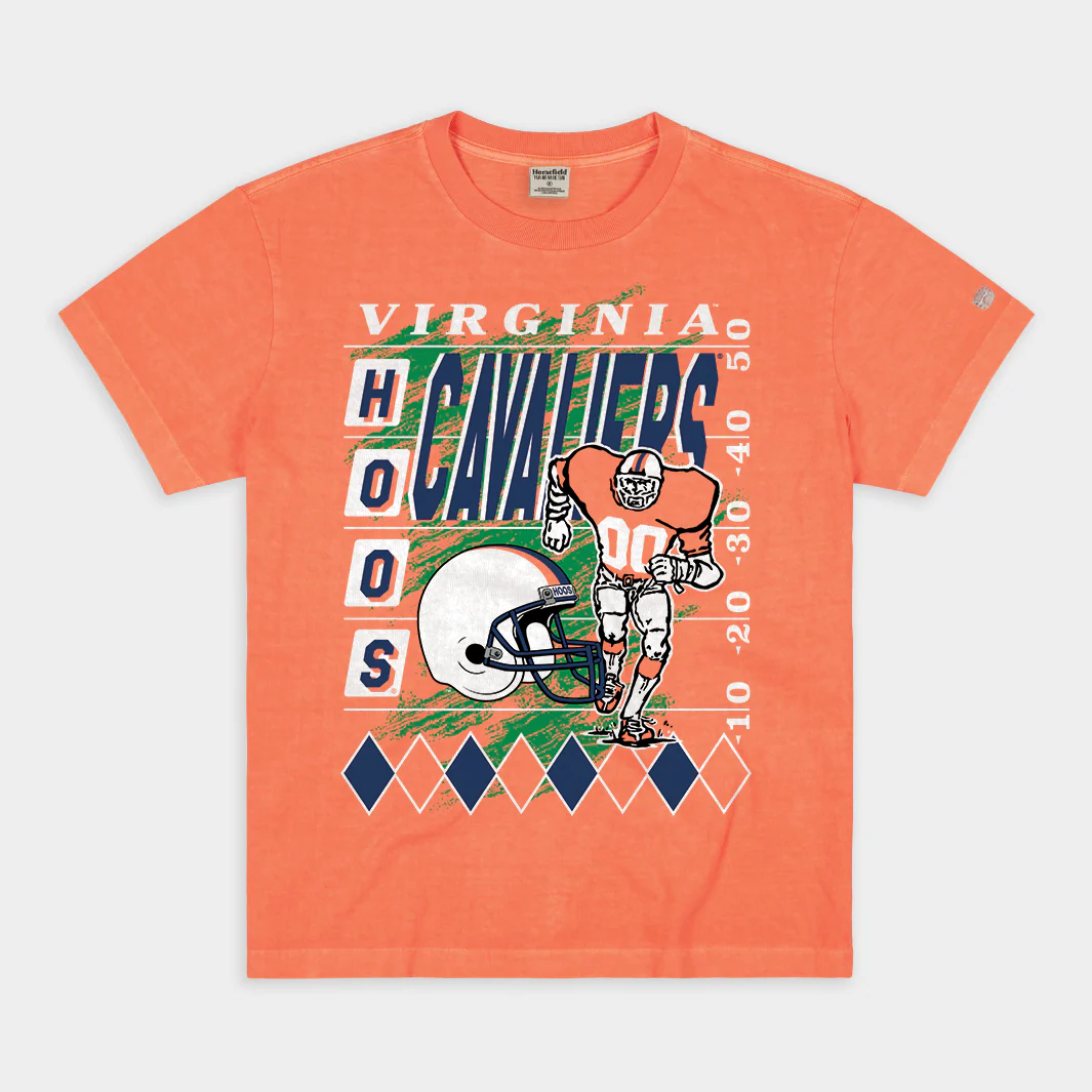1980s-Inspired Virginia Cavaliers Football Helmet Heavyweight Tee