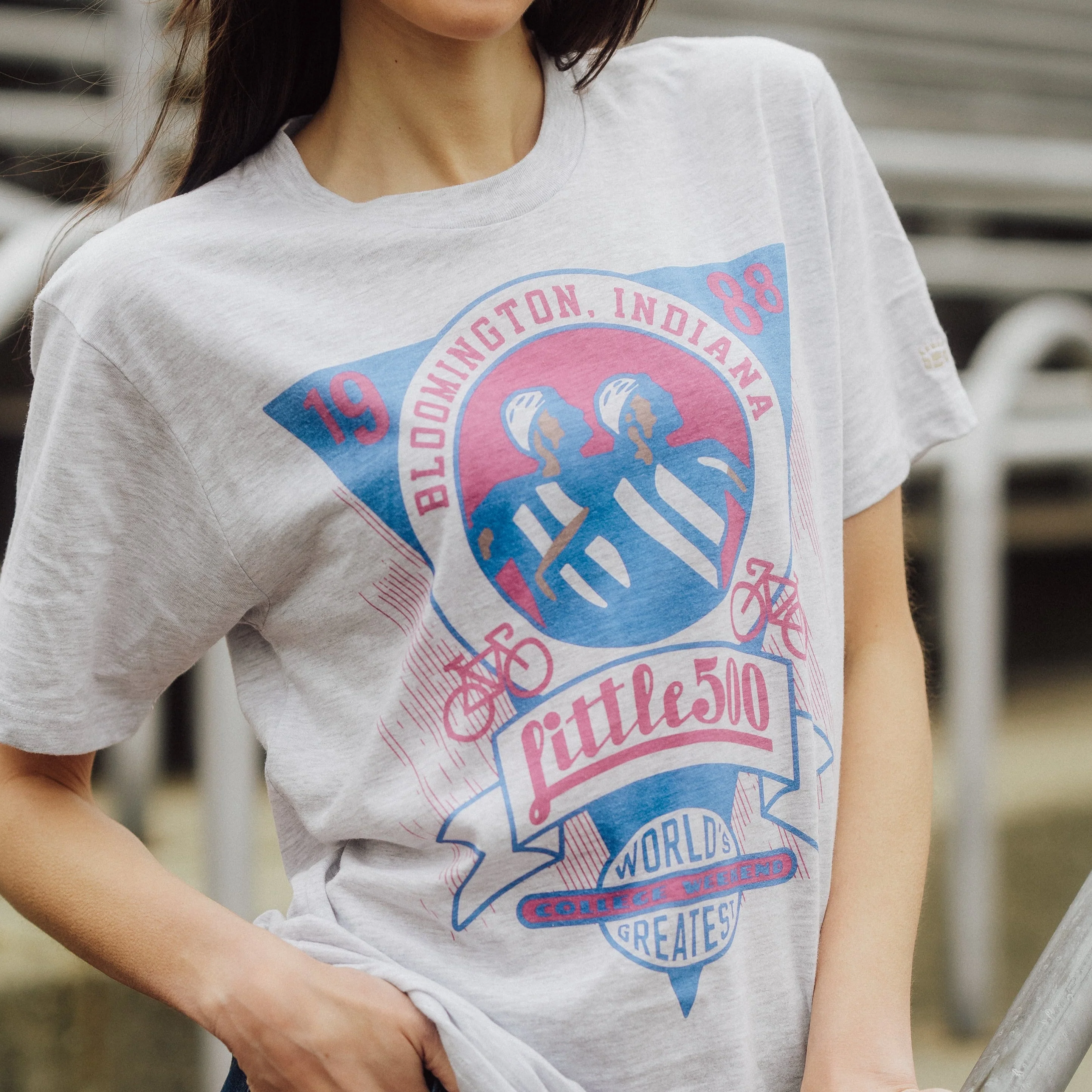 1988 IU Student Foundation Little 500 Tee - Image 2