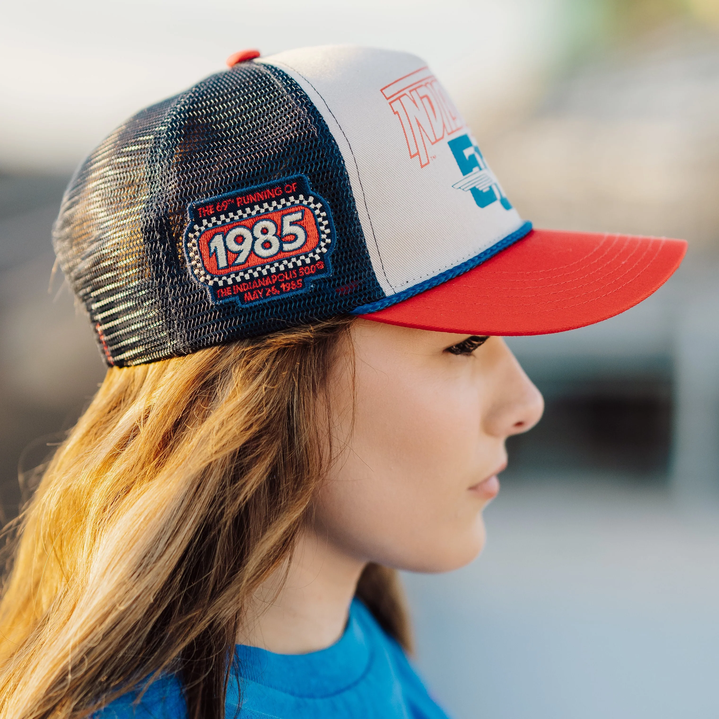 69th Indianapolis 500 1985 Vintage Trucker Hat - Image 3