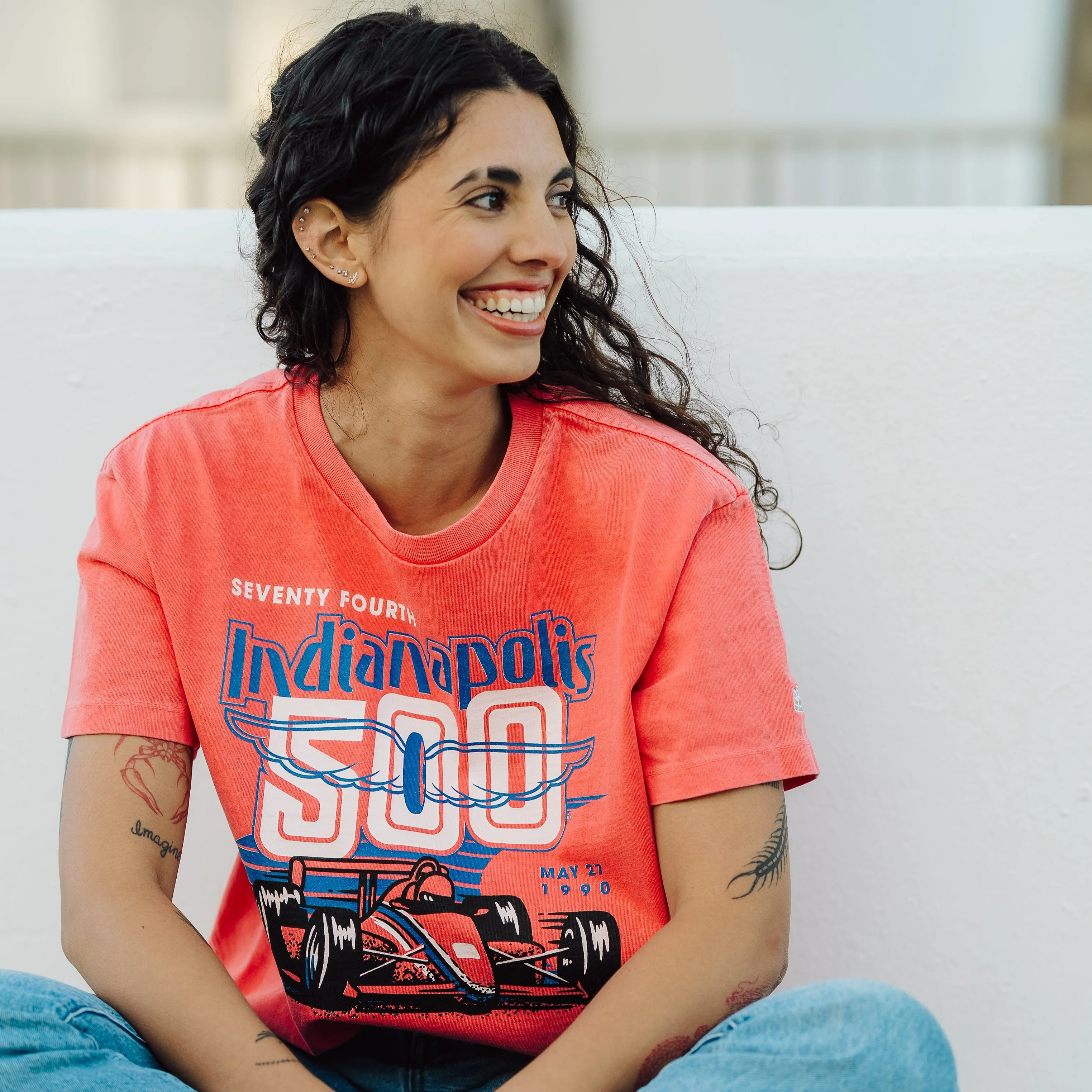 74th Indianapolis 500 1990 Vintage Heavyweight Tee - Image 2