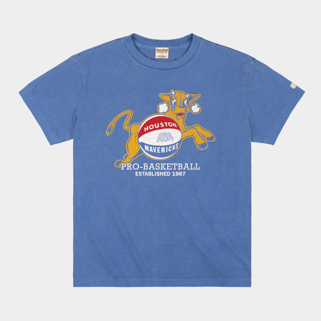 ABA Houston Mavericks Vintage Logo Heavyweight Tee