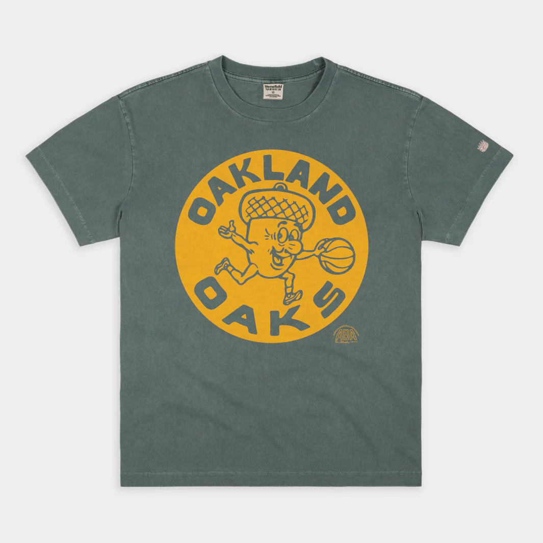 ABA Oakland Oaks Acorn Mascot Heavyweight Tee