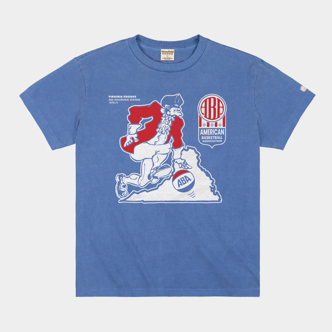 ABA Virginia Squires Retro Mascot Heavyweight Tee