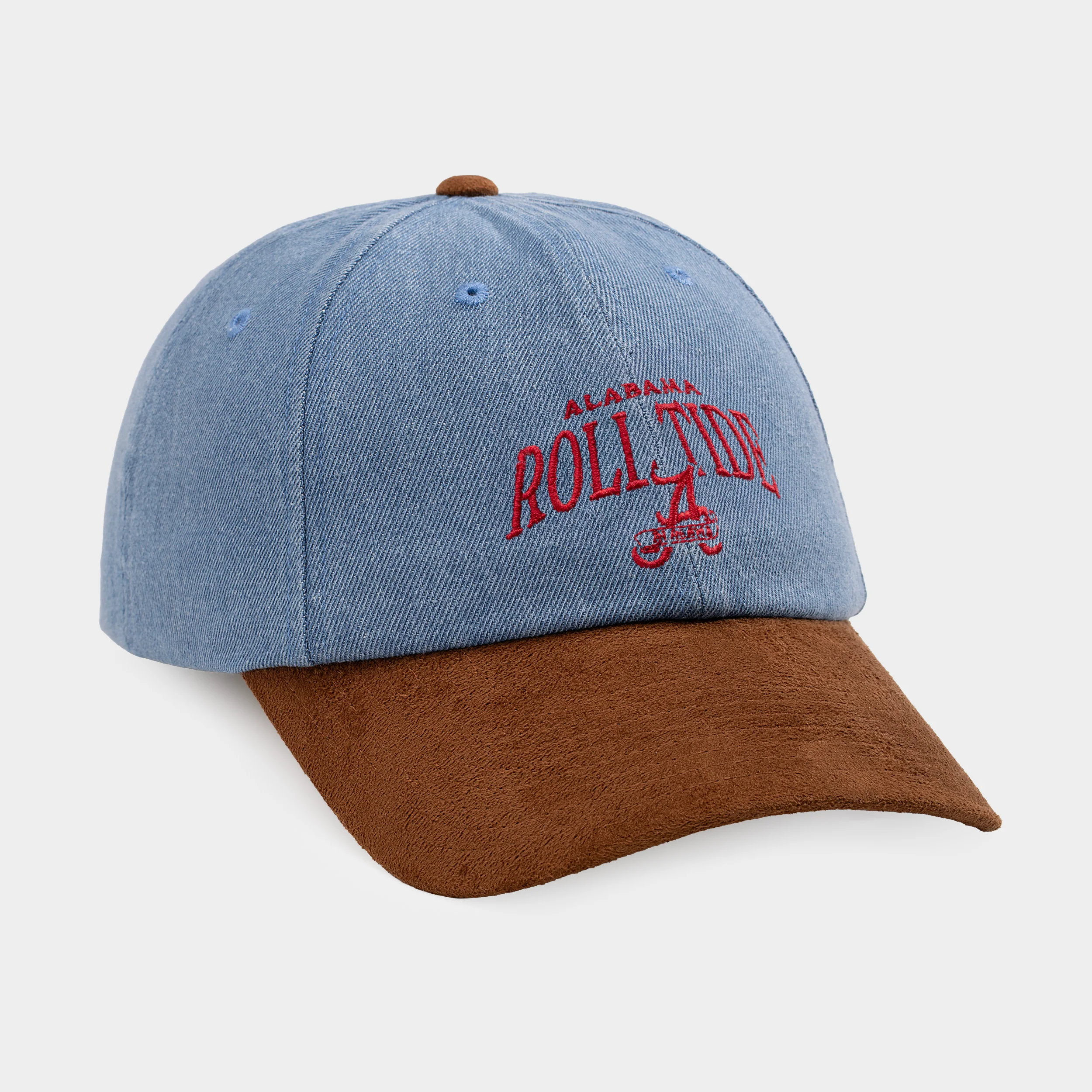 Alabama Crimson Tide Denim and Suede Dad Hat - Image 2