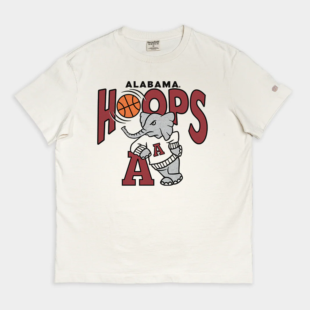 Alabama Crimson Tide Hoops Vintage Heavyweight Tee