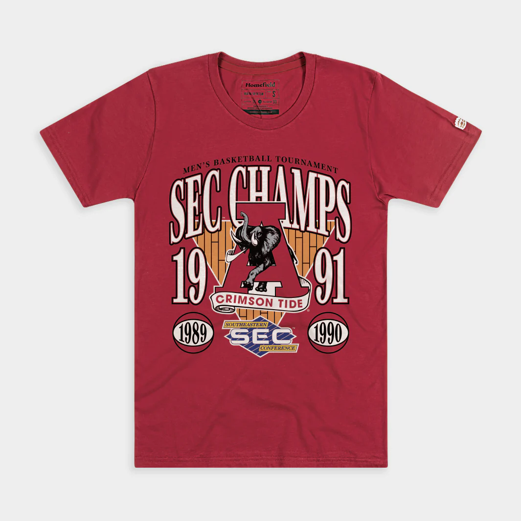 Alabama Men's Basketball SEC 1989-1991 Championships Tee