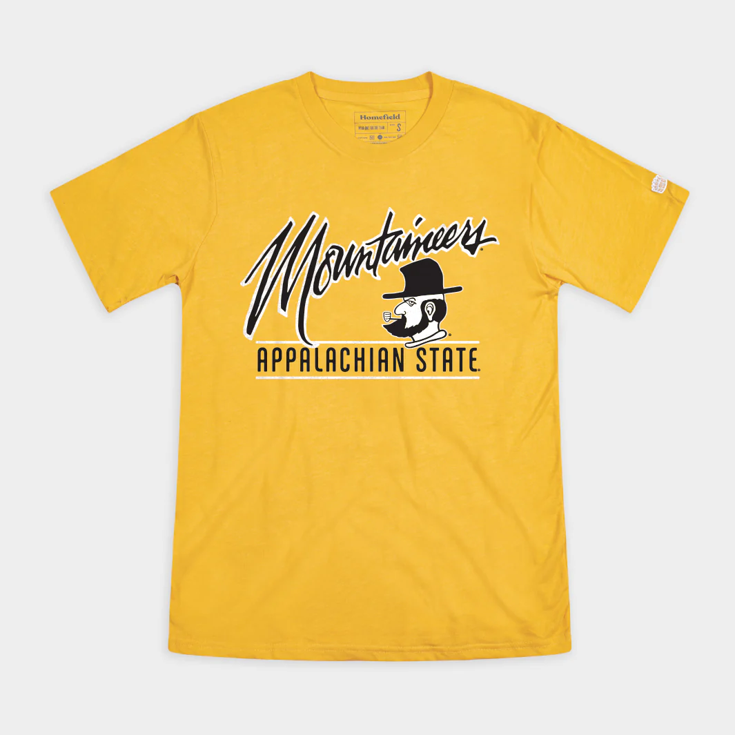 App State Mountaineers 1980s Script Tee