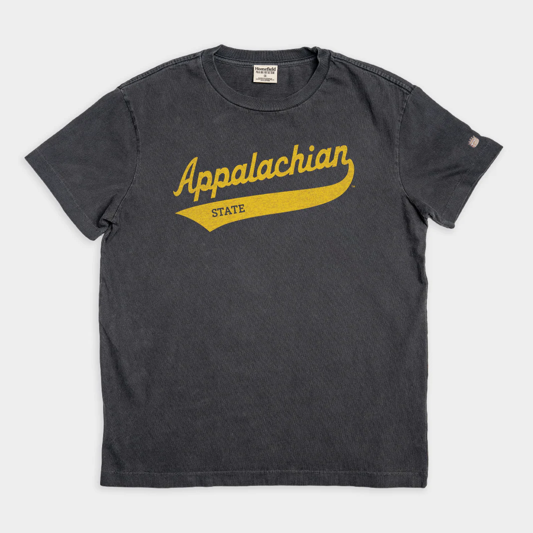 Appalachian State Retro Baseball Script Vintage Heavyweight Tee