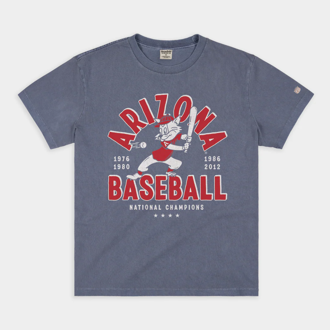 Arizona Baseball National Champions Vintage Heavyweight Tee