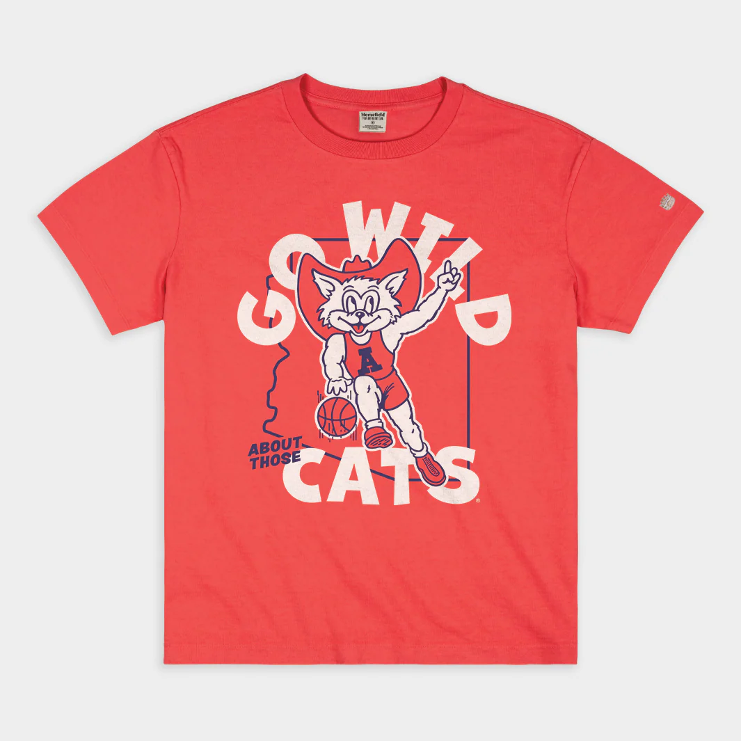 Arizona Go Wild About Those Cats Vintage Heavyweight Tee