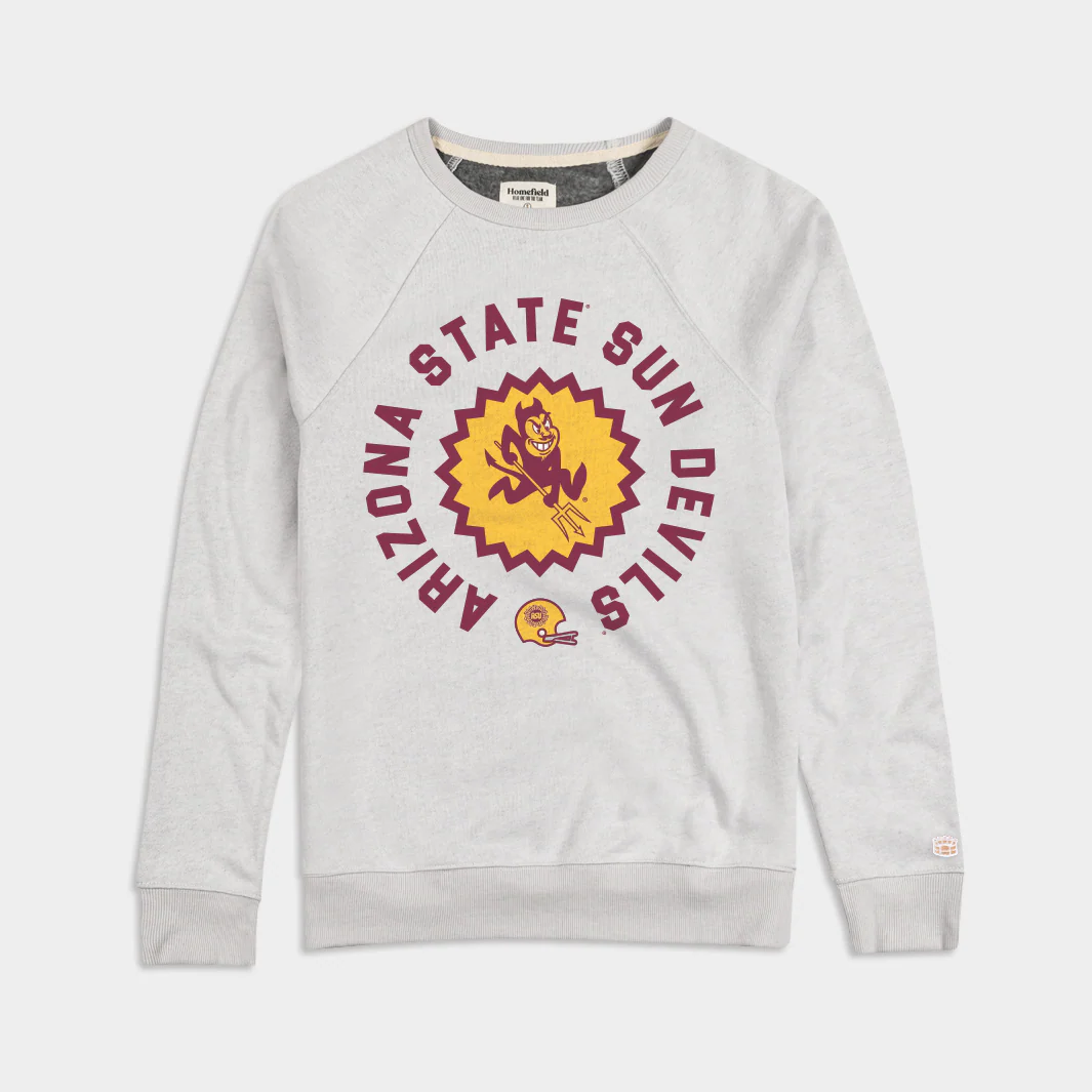 Arizona State Football Sunburst Logo Retro Crewneck