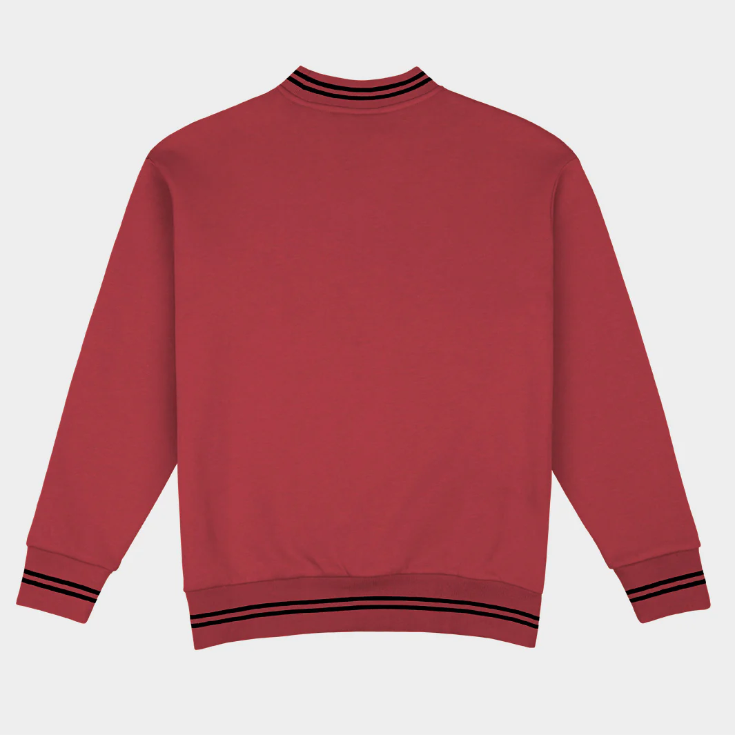 Arkansas Football Embroidered Tri-Stripe Crewneck - Image 2