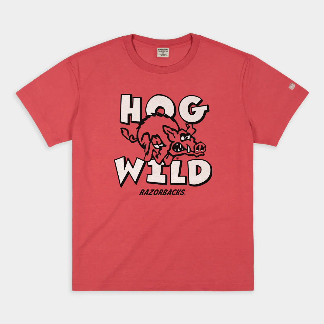 Arkansas Hog Wild Retro Vintage Heavyweight Tee