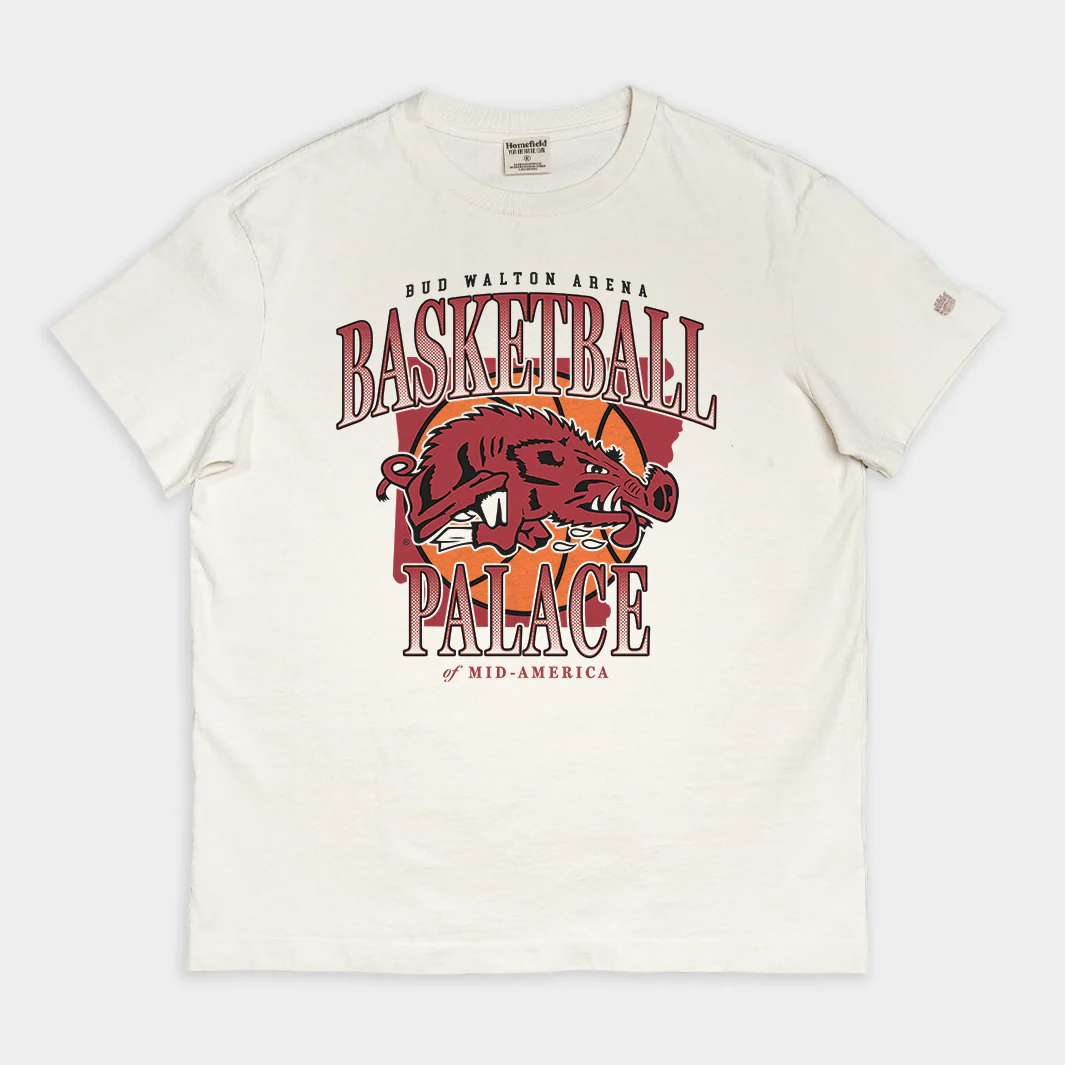 Arkansas Razorbacks "Basketball Palace" Vintage Heavyweight Tee