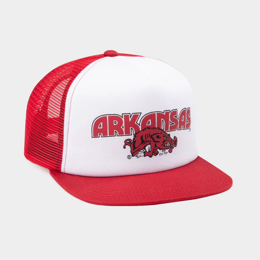 Arkansas Razorbacks Retro Logo Trucker Hat - Image 2