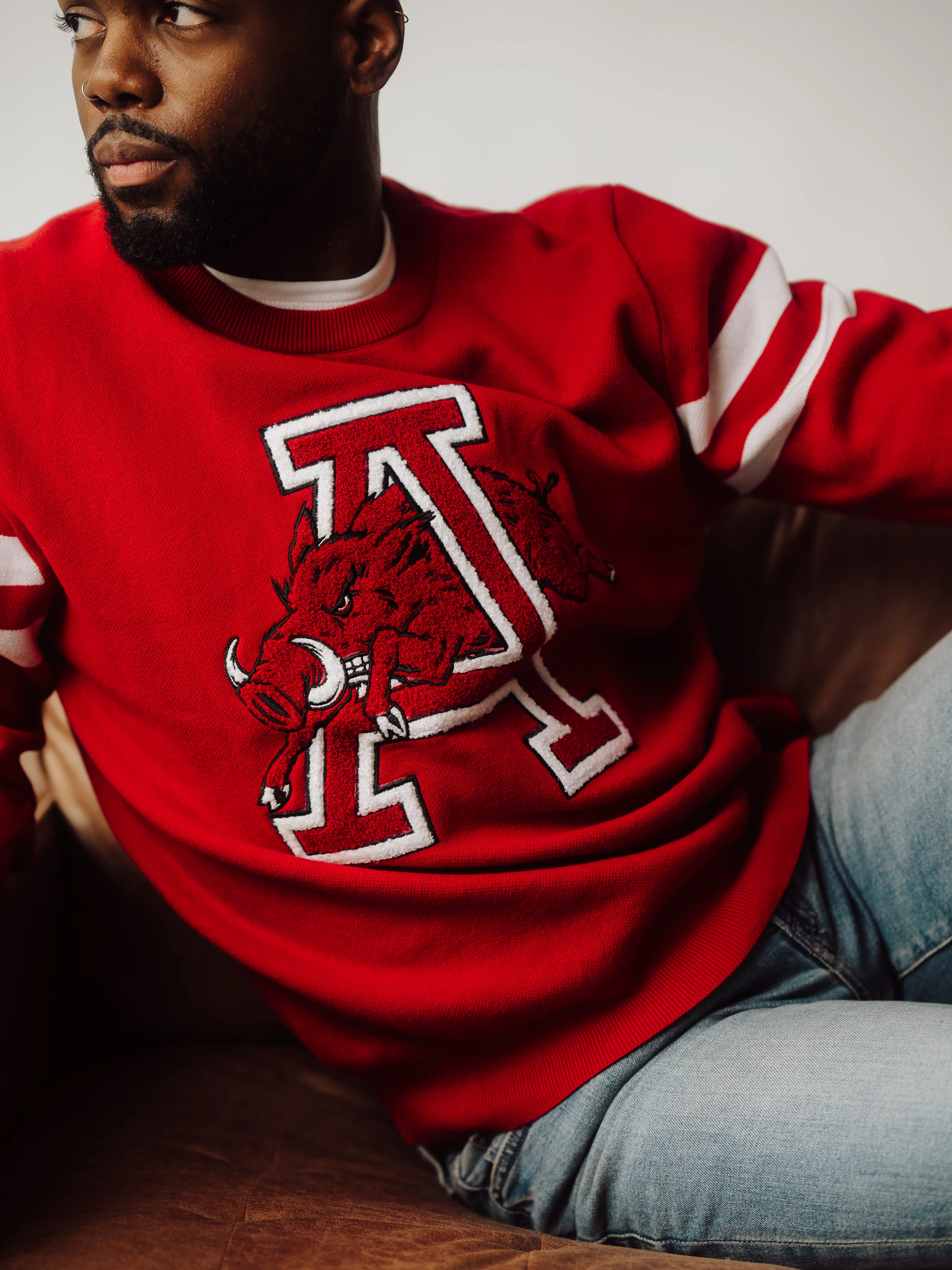 Arkansas Vintage Logo Knit Sweater - Image 3