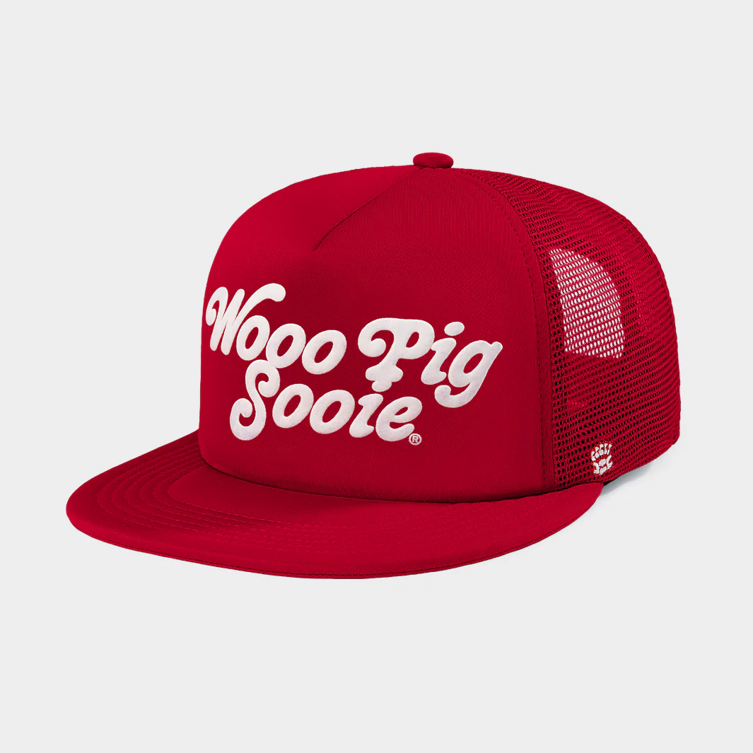 Arkansas "Woo Pig Sooie" Puff Ink Trucker Hat