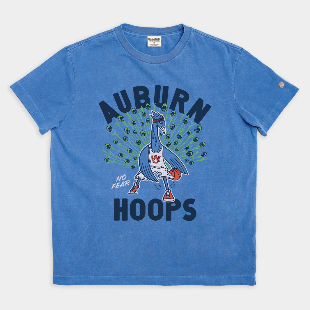 Auburn Basketball Peacock Vintage Heavyweight Tee
