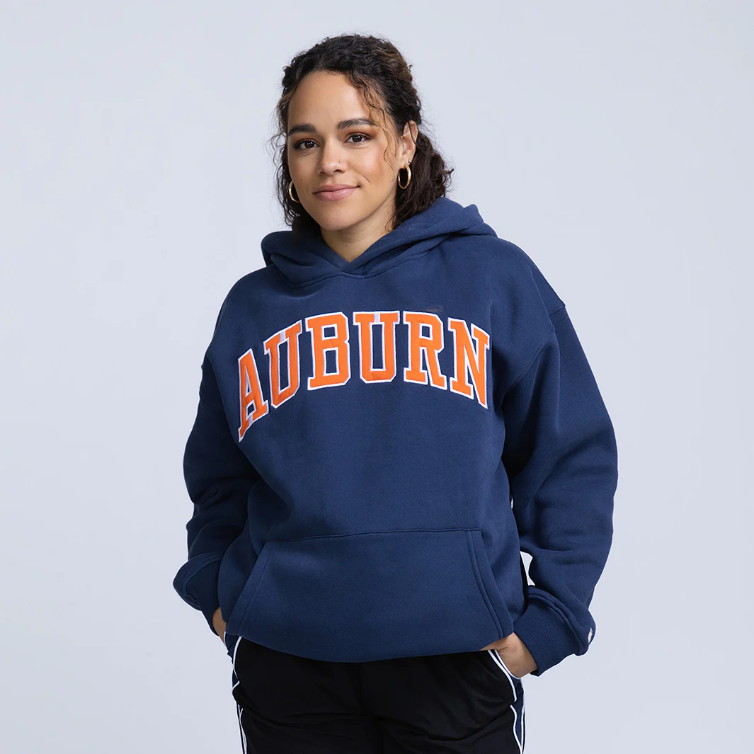 Auburn Tigers 1980s Applique Heavyweight Hoodie - Image 3
