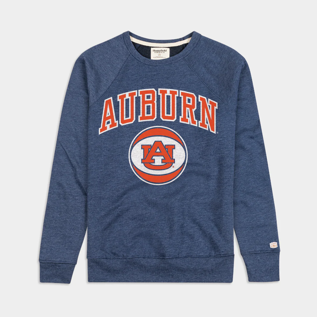 Auburn Tigers Basketball 1980s Warmup Wordmark Crewneck