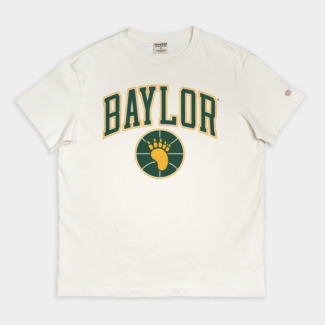 Baylor Bear Paw Basketball Vintage Heavyweight Tee