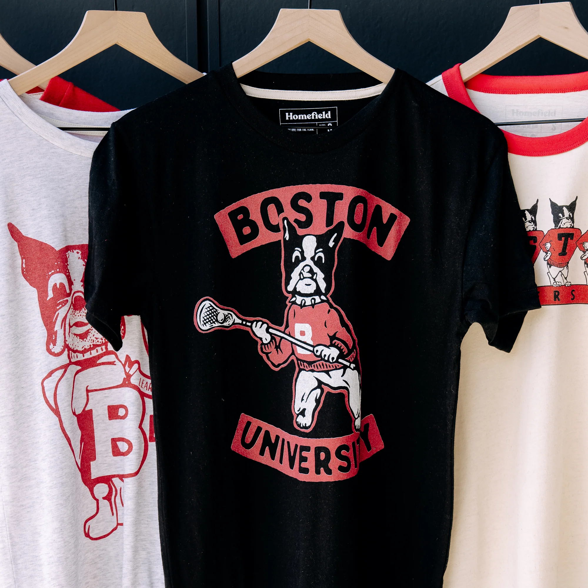 BU Terriers Vintage Lacrosse Logo Tee - Image 2
