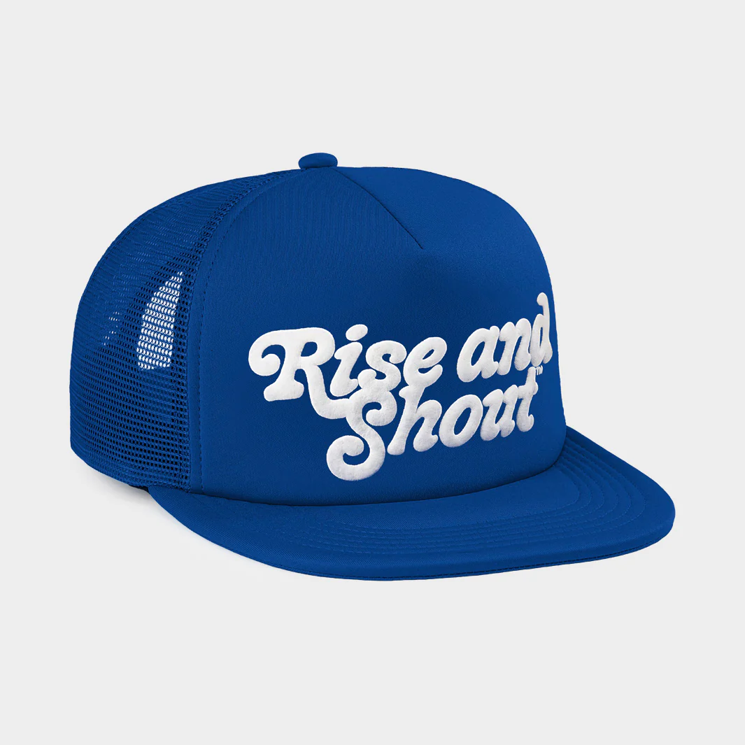BYU "Rise and Shout" Puff Ink Trucker Hat - Image 2