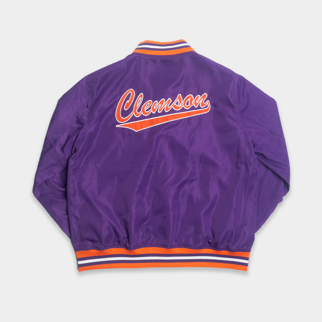 Clemson Tigers Vintage-Inspired Bomber Jacket - Image 2