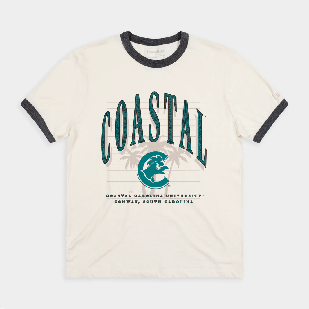 Coastal Carolina Chanticleers 1988 Logo Ringer Tee