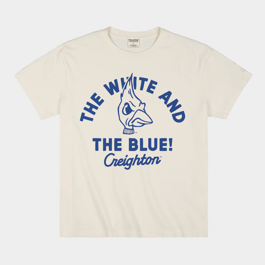 Creighton Bluejays "The White and the Blue!" Vintage Heavyweight Tee