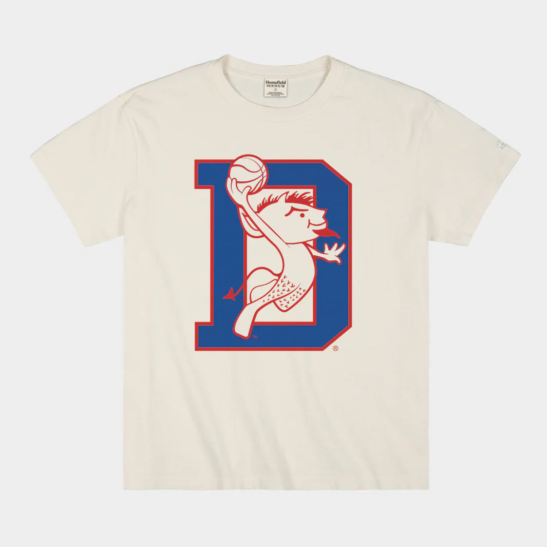 DePaul Blue Demons Basketball Retro Dunking Mascot Heavyweight Tee
