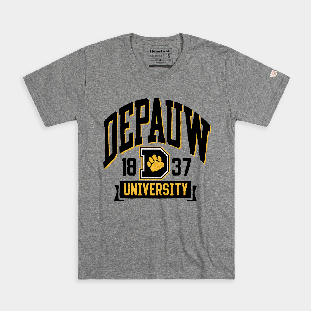 DePauw D Paw Logo 1837 Retro Tee