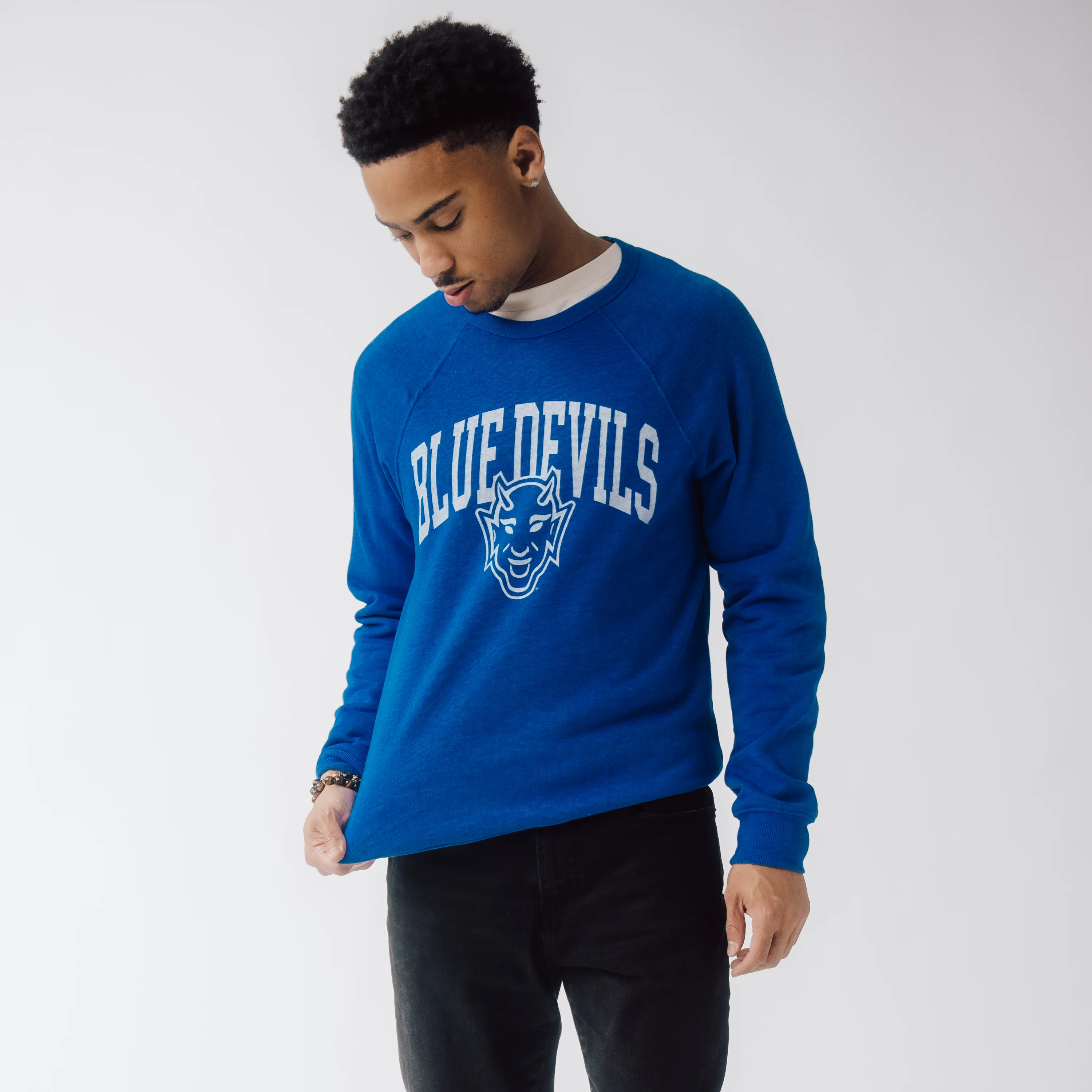 Duke Blue Devils Devil Head Retro Crewneck - Image 2