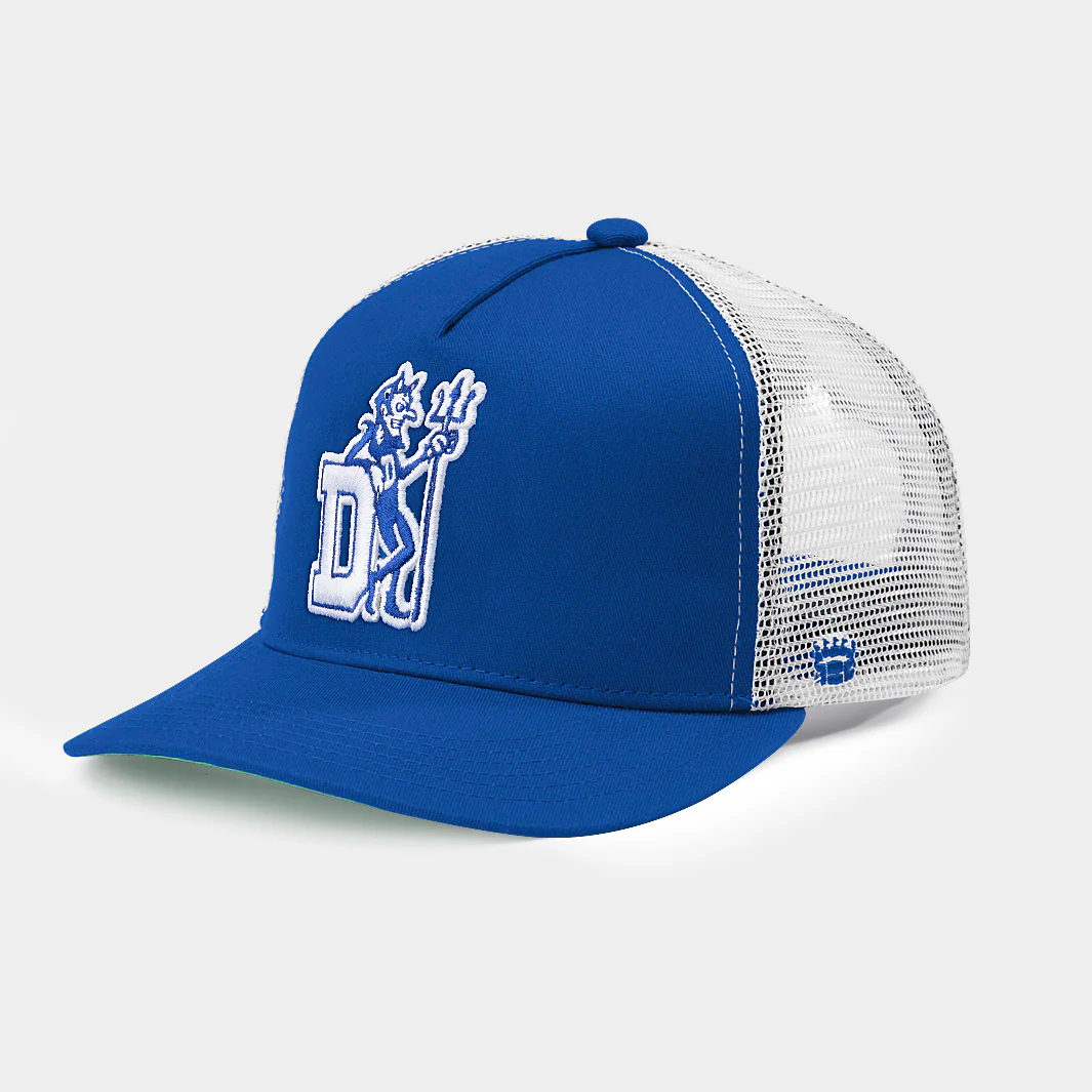 Duke Vintage Blue Devils Logo Trucker Hat