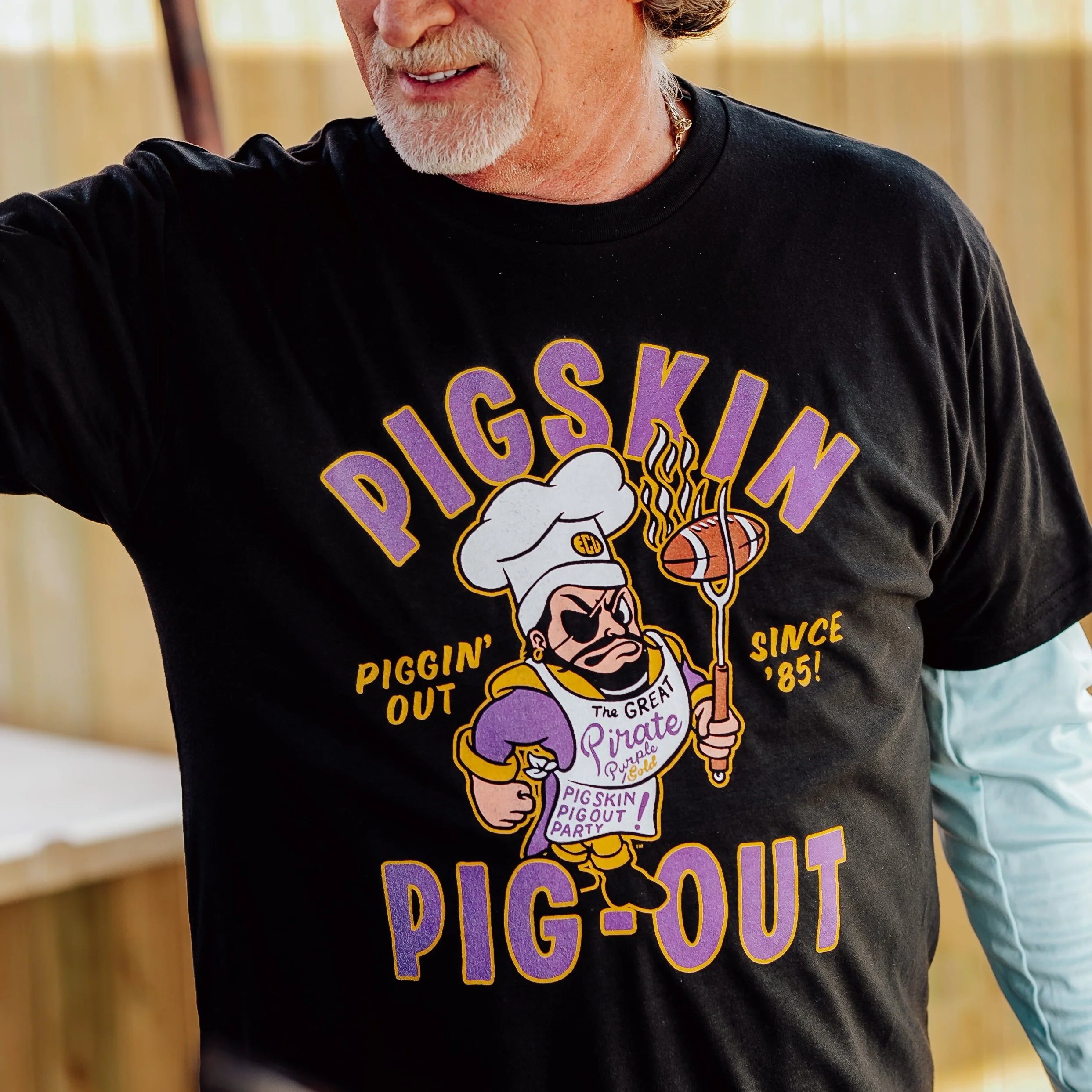 East Carolina Pirates 2024 Pigskin Pig-Out Tee - Image 2
