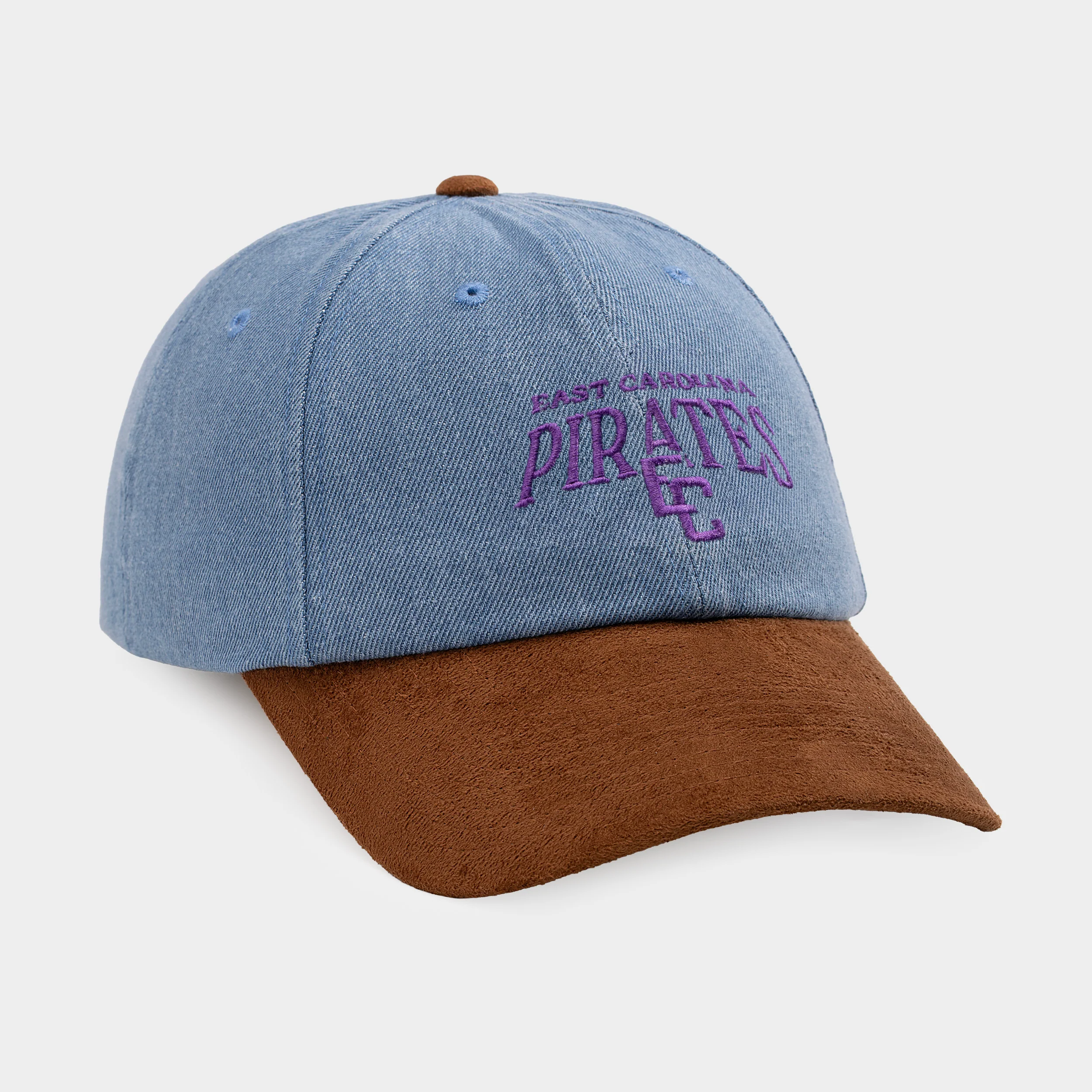 East Carolina Pirates Denim and Suede Dad Hat - Image 2