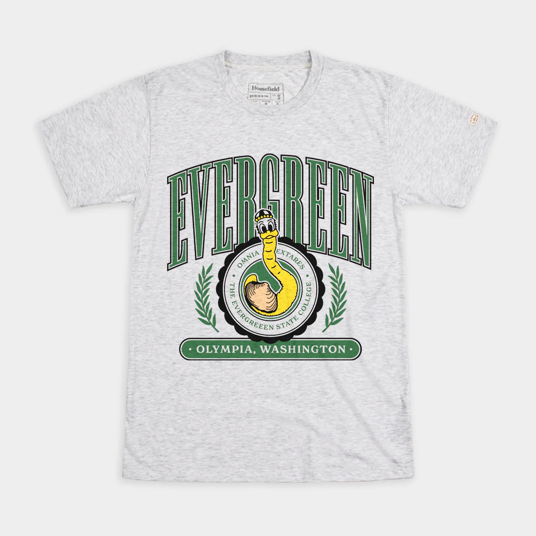 The Evergreen State College Geoducks Throwback Crest Tee