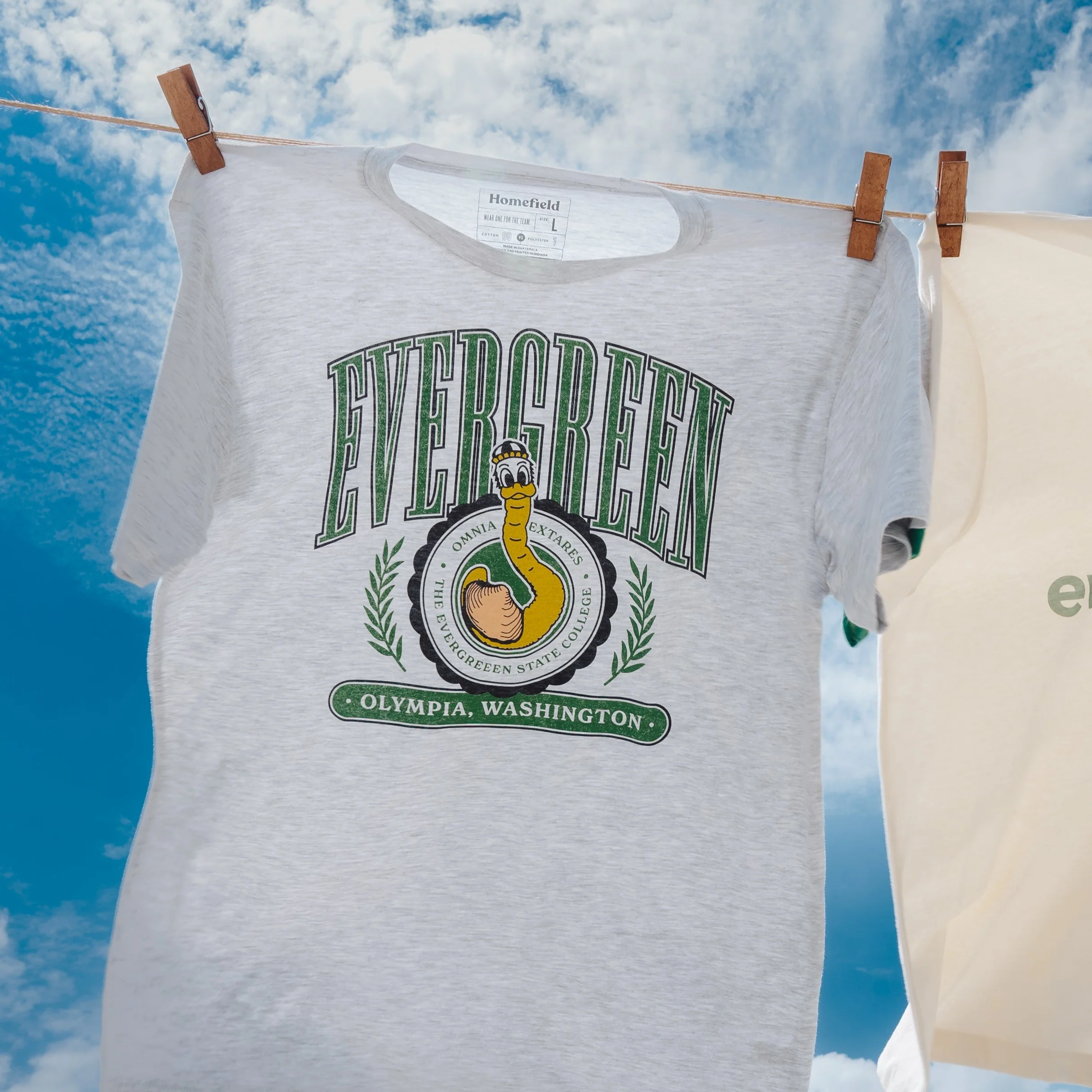 The Evergreen State College Geoducks Throwback Crest Tee - Image 2