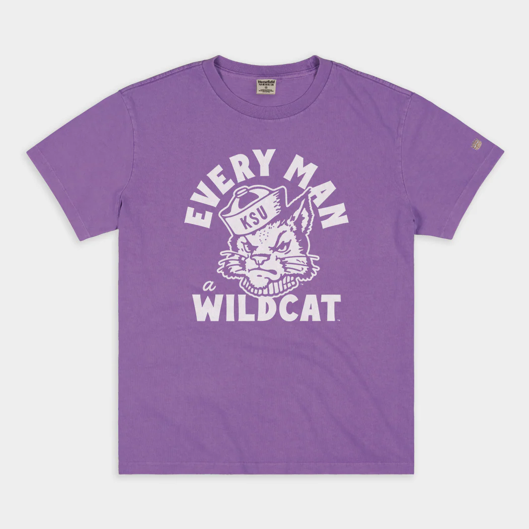 “Every Man a Wildcat” K-State Vintage Heavyweight Tee