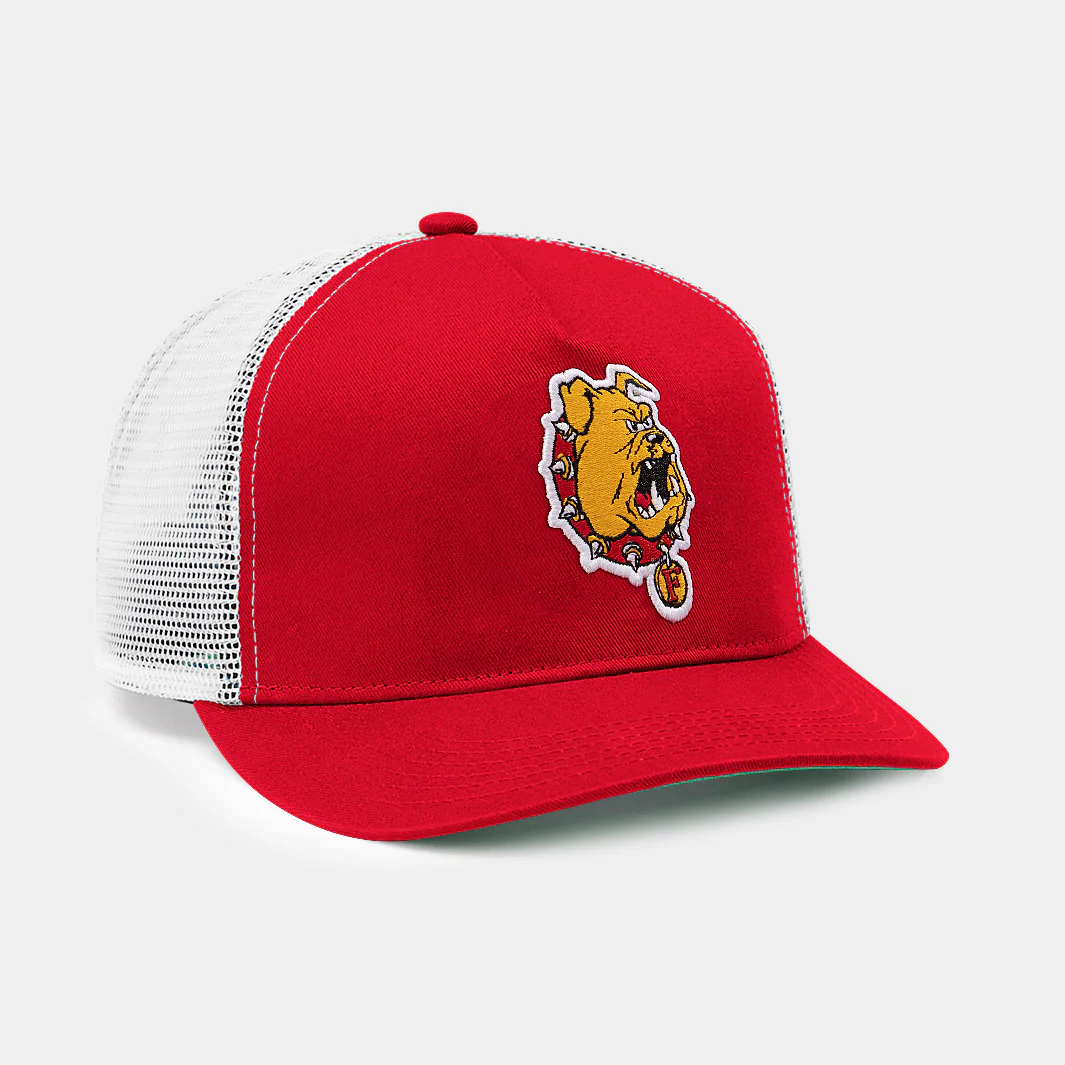 Ferris State Retro Bulldog Logo Trucker Hat - Image 2