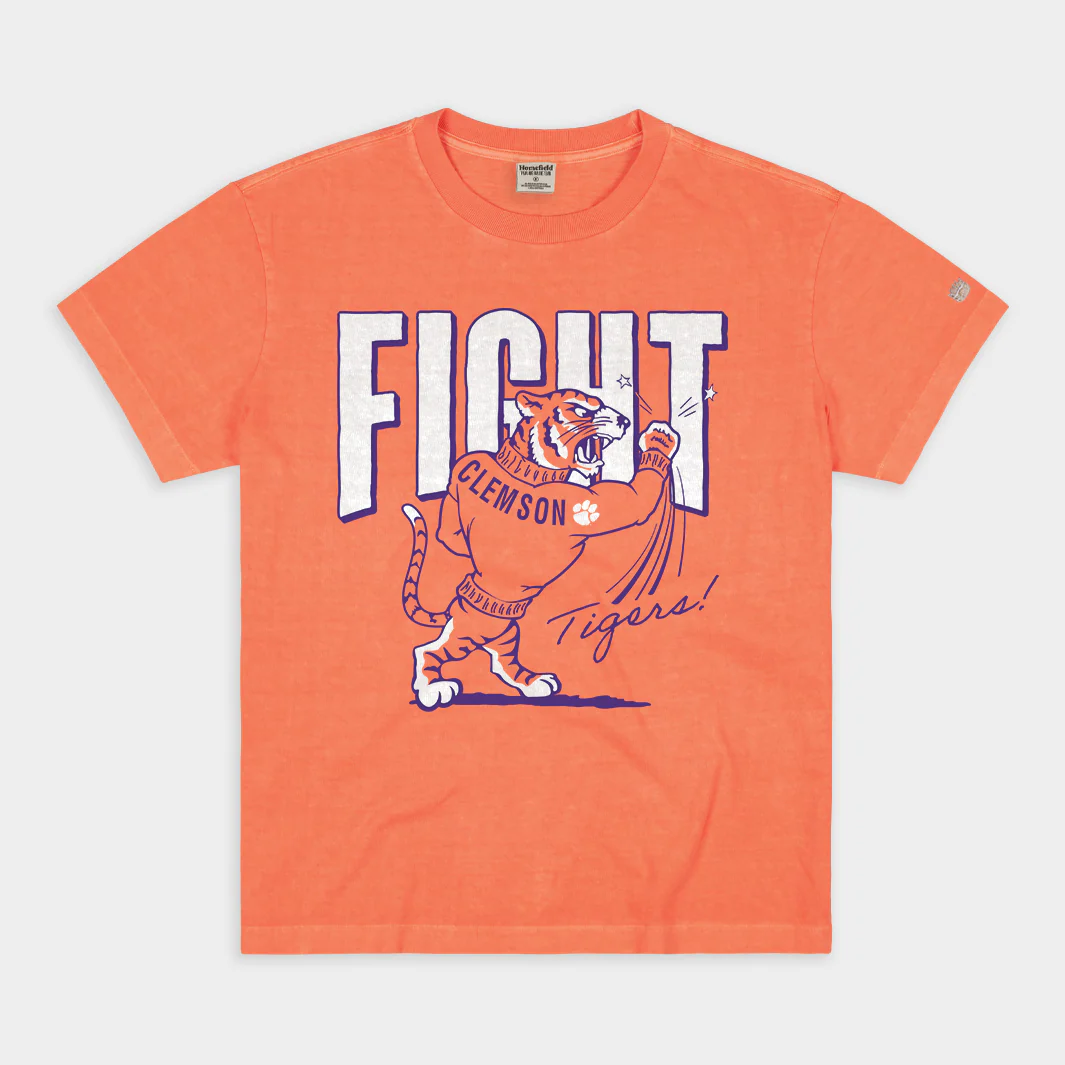Fight Clemson Tigers Vintage Heavyweight Tee