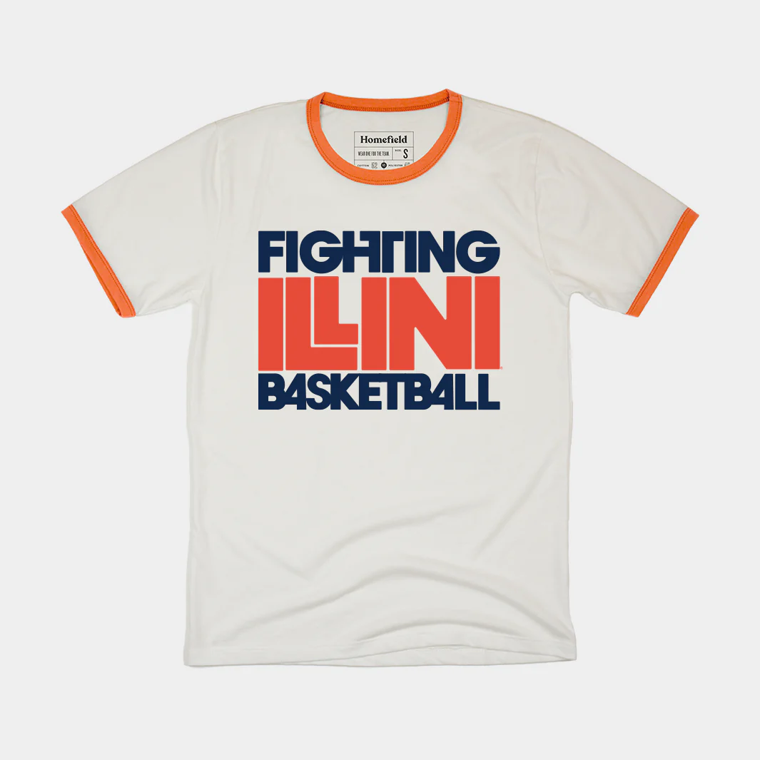 Fighting Illini Basketball Retro Ringer Tee