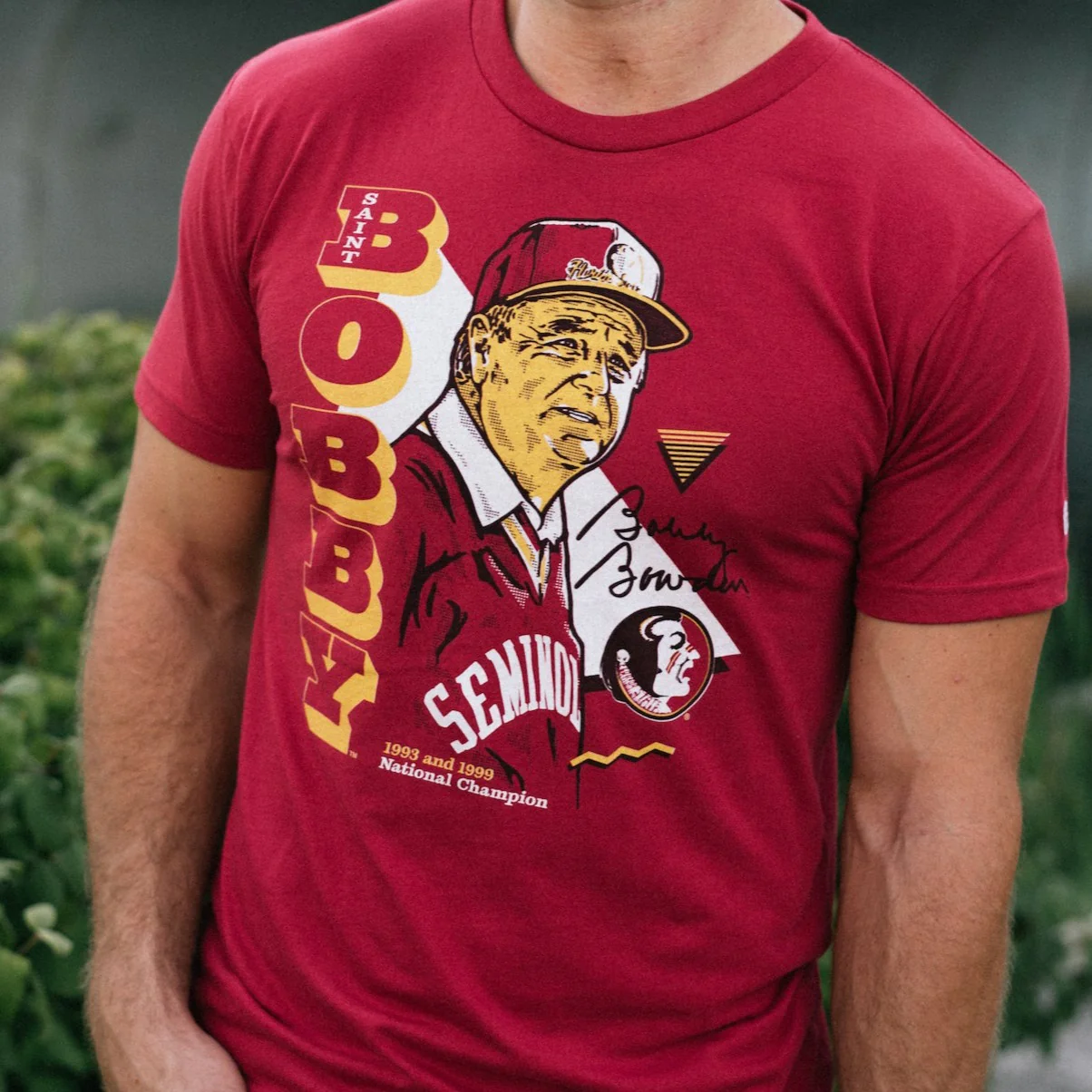 Florida State "Saint Bobby" Bobby Bowden Tee - Image 2