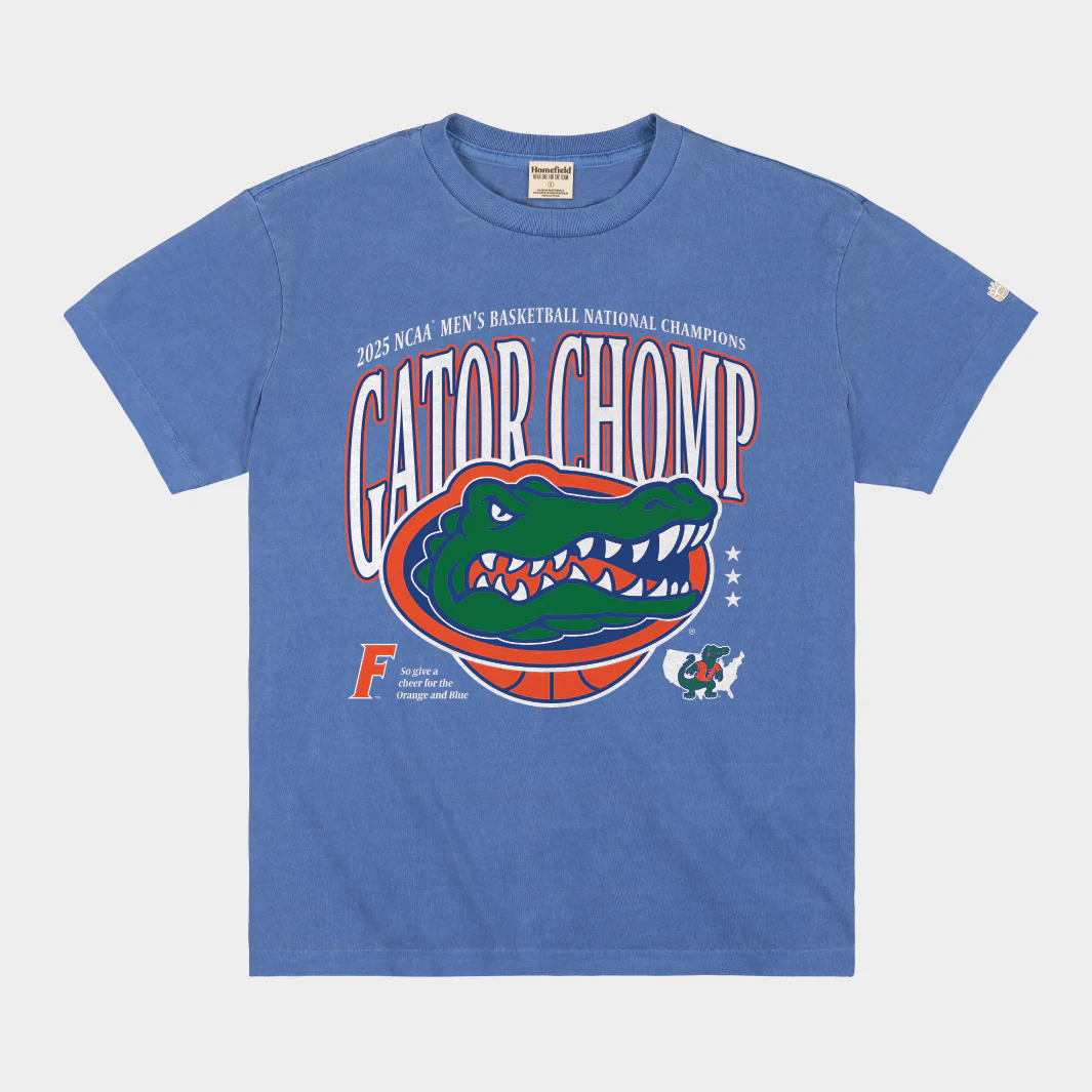 "Gator Chomp" Florida 2025 Men's National Champs Heavyweight Tee