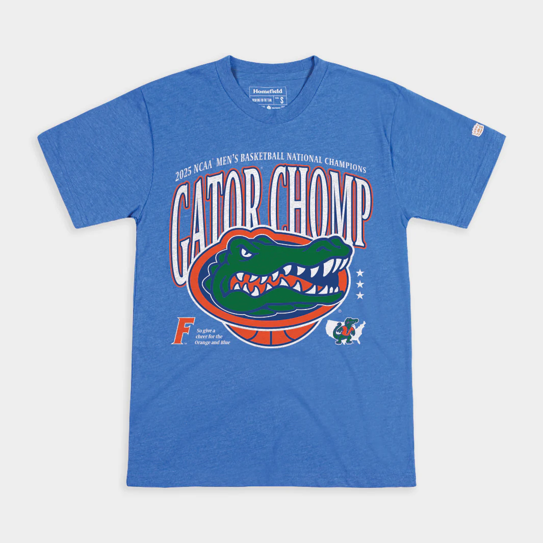 "Gator Chomp" Florida 2025 Men's National Champs Tee