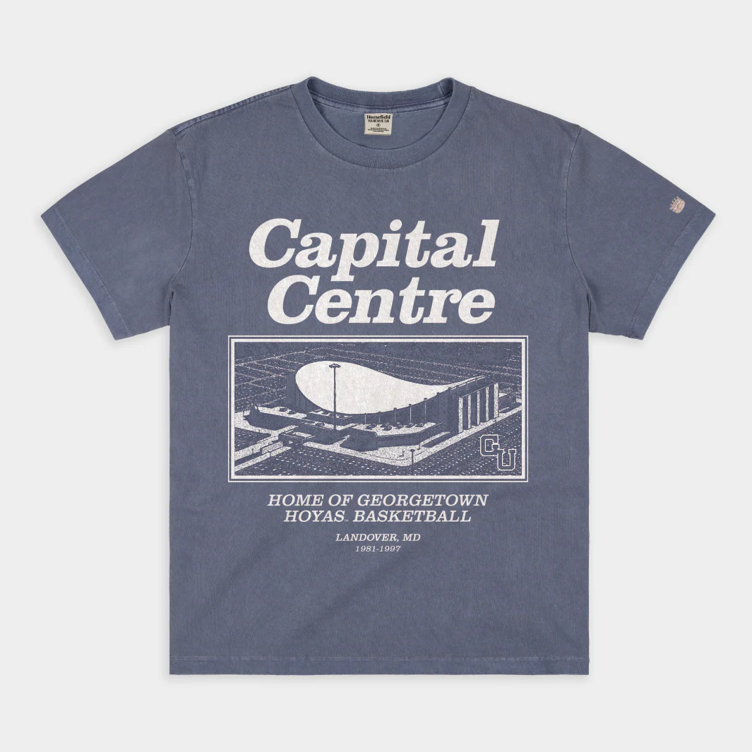 Georgetown Basketball Capital Centre Vintage Heavyweight Tee