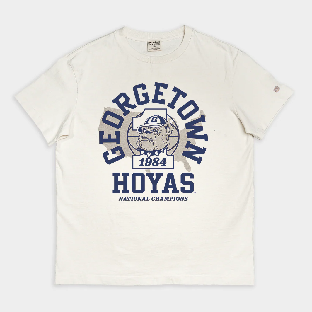 Georgetown Hoyas 1984 Basketball National Champs Vintage Heavyweight Tee