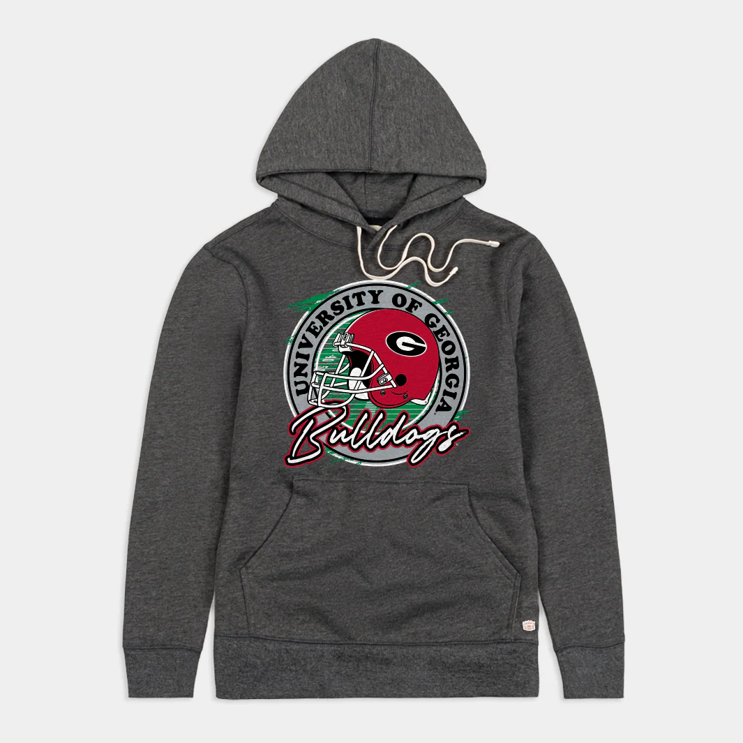 Georgia Bulldogs Football Helmet Retro Hoodie