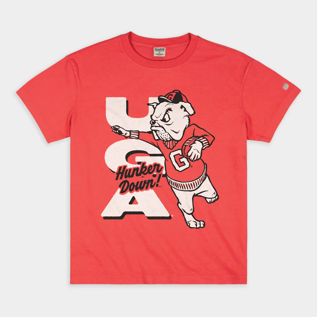 Georgia Bulldogs Football "Hunker Down" Vintage Heavyweight Tee